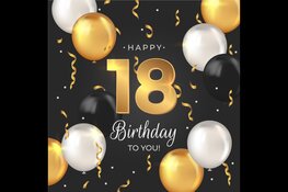 Verjaardagskaart voor 18-jarigen